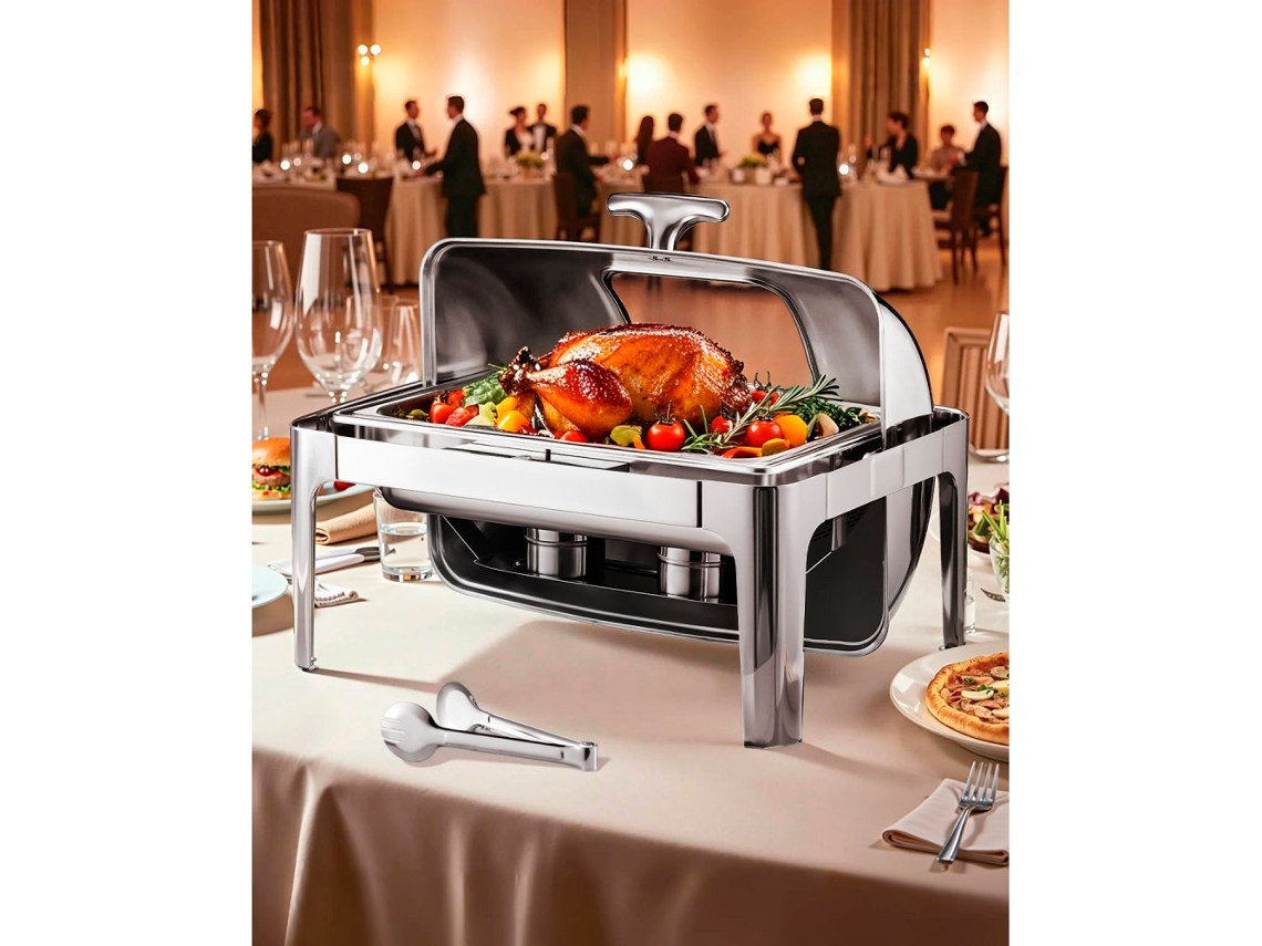 Tekmaquinas - Calentador de acero inoxidable de 3,9 l con tapa