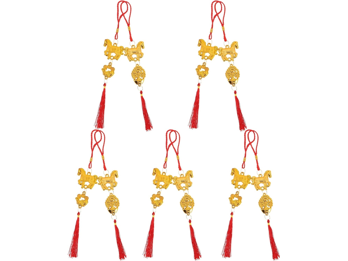 Juego 10 Colgantes Nuevo Chino Caballo 2026 Decoraciones Plástico Adorno Bonsái 3d Decoración Interiores Hogar