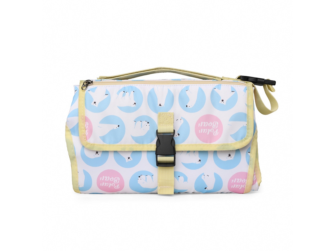 Bolso cambiador multifuncional impermeable Cuich, plegable y extraíble (oso polar)