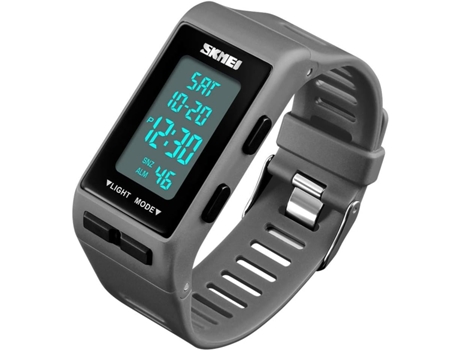 VEANXIN Reloj de pulsera digital deportivo de 12/24 horas con alarma y pulsera electrónica impermeable-Negro