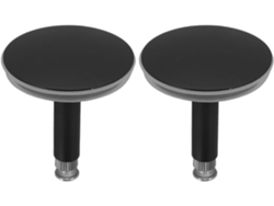 Juego de 2 tapas de desagüe metálicas de 43 mm con filtro para pelo, giratorias, para cocina, baño...