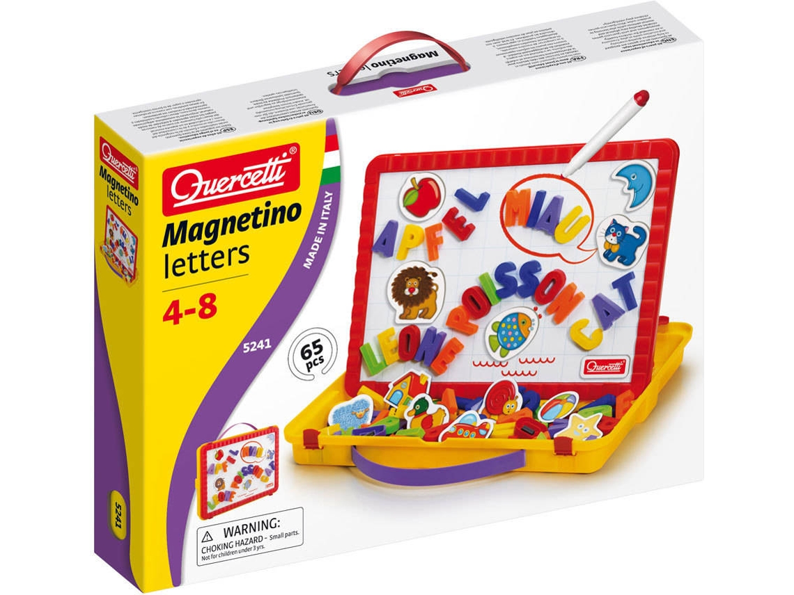 Quercetti Set de letras magnéticas 66 uds imanes Magnetino