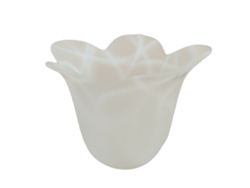 Tulipa de cristal PETALOS alabastro 10x13cm apertura 4cm