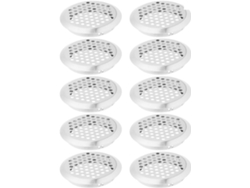 10 Rejillas De Ventilación Redondas De Acero Inoxidable Para Armarios.
