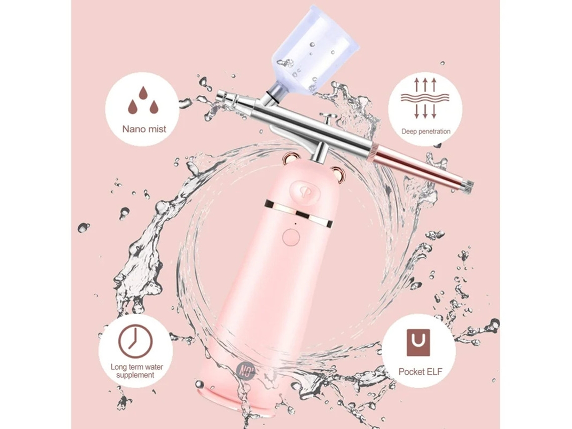 Máquina de inyección de oxígeno, aerógrafo inalámbrico, kit de maquillaje, aerógrafo portátil con compresor para el cuidado de la piel Yizhood