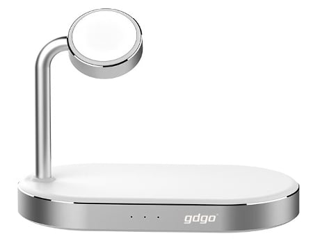 Cargador inalámbrico GDGO GDMFDK07 3in1 MFI 10W type-c para iPhone14/13 iwatch AirPods QC3.0 ABS
