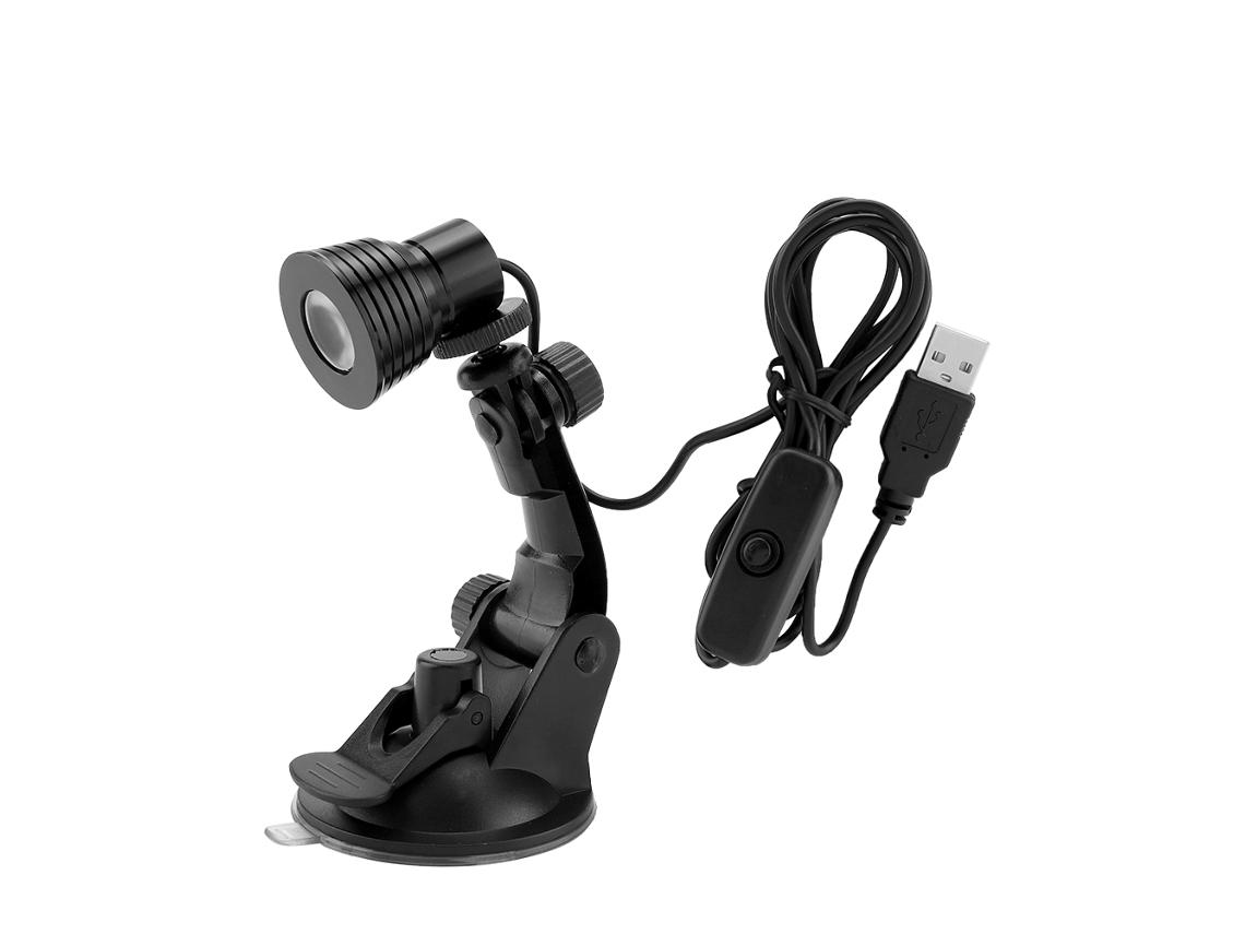 Mini lámpara LED USB de 3 W y 5 V para mesa de estudio con alto brillo y ventosa