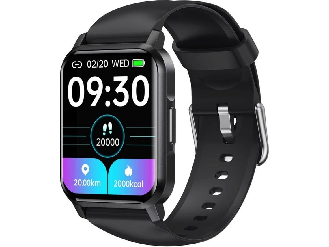 Reloj inteligente Bestvite con monitor de actividad física, presión arterial, frecuencia cardíaca, pasos y resistente al agua (negro)