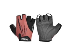 (rojo Xl) Guantes De Ciclismo De Medio Dedo Con Botones De Verano, Confeccionados Con Tejido De Malla De Licra Y Absorción De Impactos.