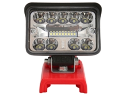 Lámpara De Trabajo Led Recargable De 54 W Y 2800 Lm Con 18 Perlas, Portátil Y Cuadrada.