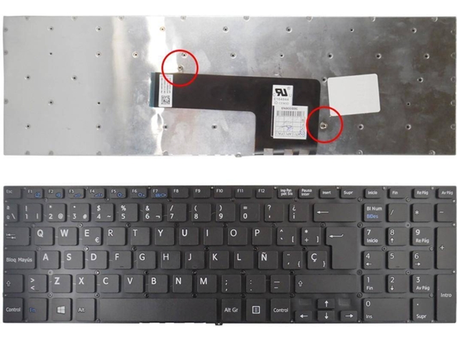 Teclado para Portátil Sony Vaio Svf15 Svf153A1Ym Svf1521F6E