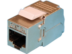 Panel de Parcheo ROLINE Keystone Jack, Cat.6a, RJ-45, shielded, toolless, silver