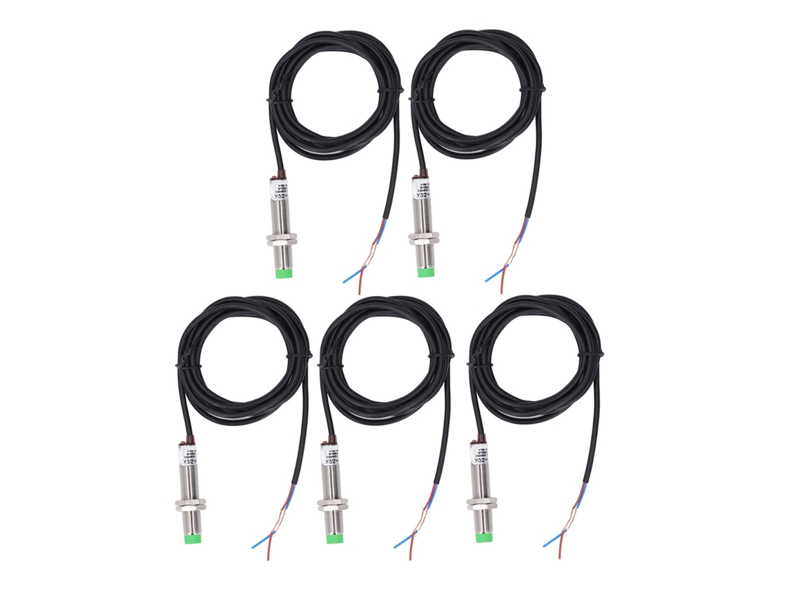 Veloriskku-5 Peças Sensor Indutivo De Proximidade M12 2 Fios Fechado Normalmente Dc10-36v 150hz
