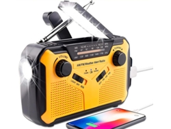 Radio solar portátil de emergencia, 2500 mAh, amarilla Tommy01