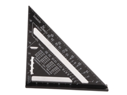 Regla Triangular De Aluminio Negro Para Carpintería, Ángulo Recto De 90°, De 0 A 7 Pulgadas, Transportador.