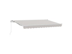 Toldo retráctil Vidaxl gris claro y blanco 5 x 3 m