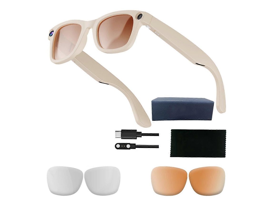 Gafas inteligentes de 800W con Bluetooth, IA, grabación de vídeo HD, llamadas de voz y traducción, lentes fotocromáticas, talla M.