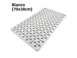 Alfombrilla De Ducha Extragrande, Antideslizante Y Transpirable, Color Blanco (70 X 38 Cm), Con Ventosa Fuerte Y Material Tpe Resistente Al Moho.