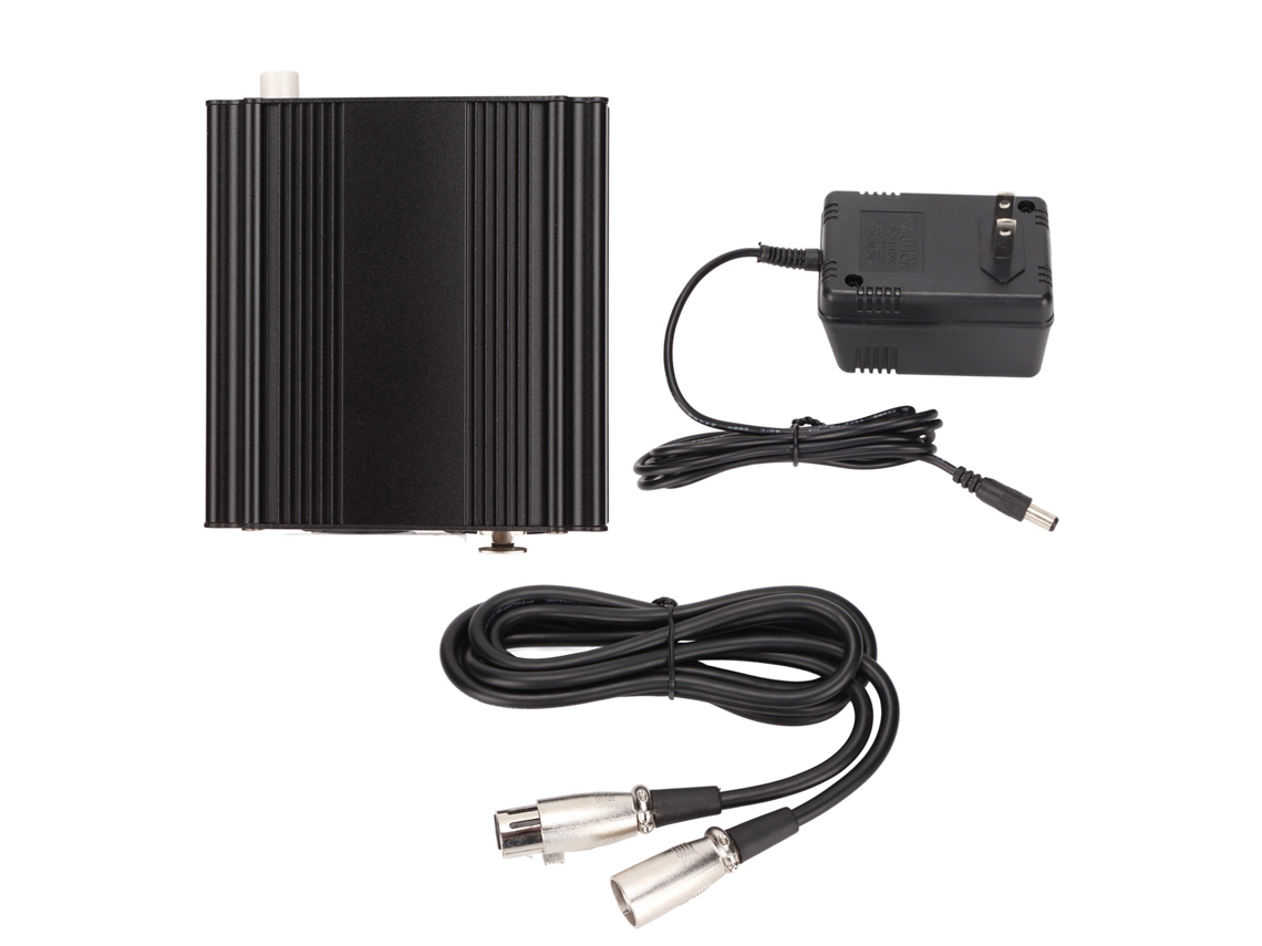 Fuente De Alimentación Fantasma Profesional De 48 V Con Cable Xlr De 3 Pines Para Equipos De Grabación Musical.
