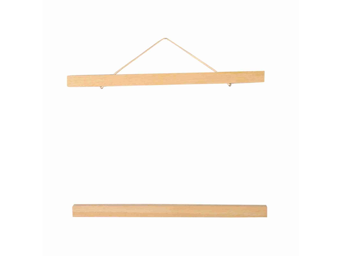 Marco magnético Baok-DIY de serrín para pósteres y pergaminos, 30 cm, en madera blanca.
