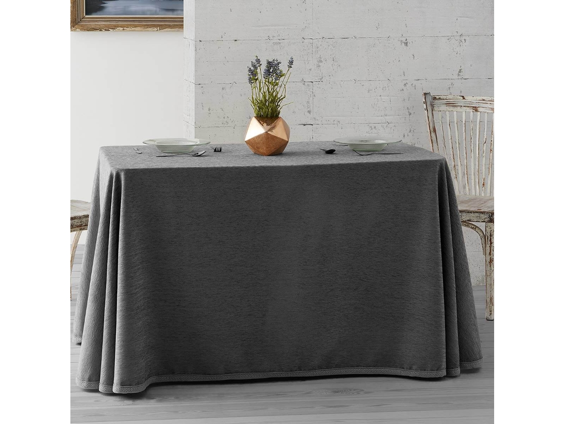 Lanovenanube Falda Camilla Rectangular Chenilla Gris Marengo, 70x120