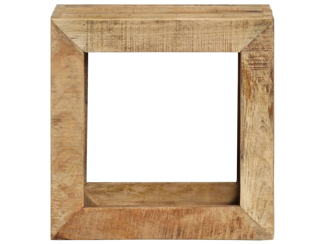 Taburete Madera Maciza De Mango 40x30x40 Cm