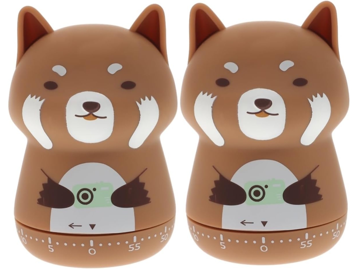 2 temporizadores de cocina con diseño de animales y recordatorio para niños y niñas ayudantes de cocina y repostería Vayotoy