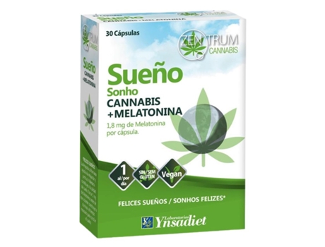 Zentrum Cannabis Sueño Melatonina Sin Gluten 30Caps YNSADIET