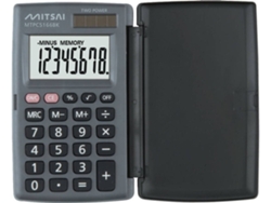 Calculadora Básica MITSAI Com Tampa Negro (8 dígitos)