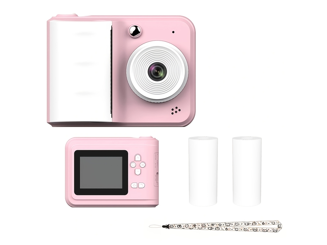 Cámara digital Cuich Mini cámara de fotos con 2 rollos de papel térmico Carga USB Memoria de 32 GB