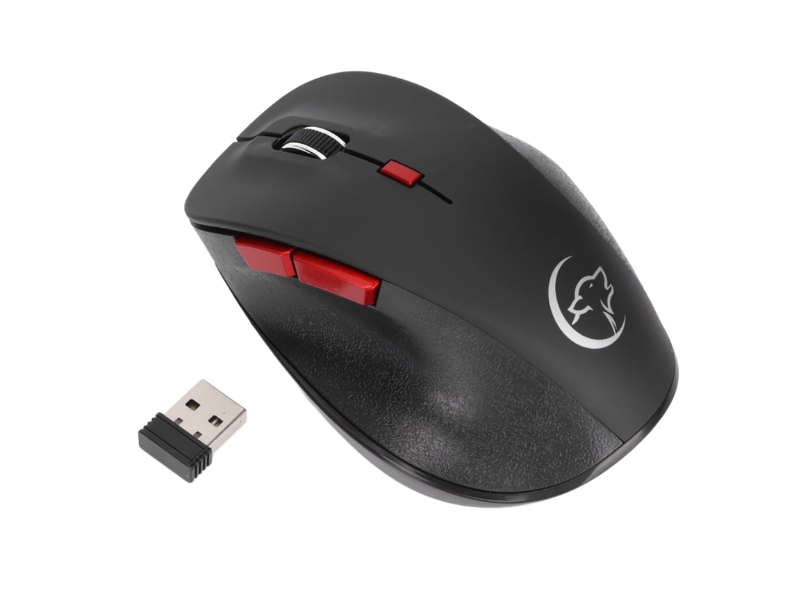 Rato Sem Fio 2.4ghz 6 Botões 800-2400 Dpi Ergonômico Econômico De Energia Para Escritório E Jogos Preto
