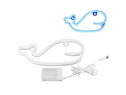 2026-lámpara Neon Led Forma De Ballena Luz Azul Decoración Hogar Dormitorio Fiesta Regalo Cumpleaños