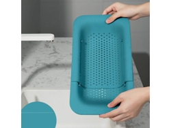 2026da-rack Colador Fregadero Ajustable Multifuncional Para Plato Fruta Verdura Almacenamiento Cocina Verde