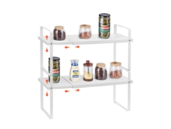 Estante extensible de 2 niveles para especias, compatible con armarios de cocina apilables, de Tekmaquinas.