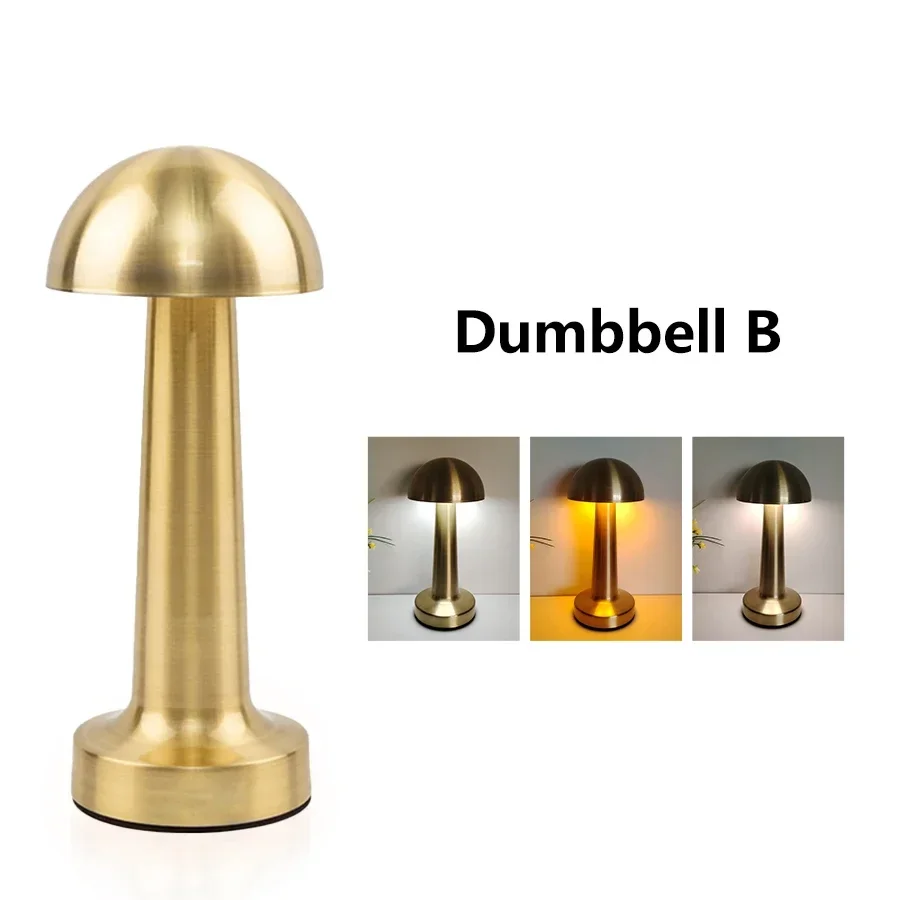 (b) Lámpara De Mesa Led, Lámpara Decorativa Táctil, Luz Nocturna Recargable, Adecuada Para Mesas De Bar Y Café.