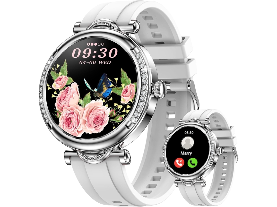 Reloj Inteligente para Mujer Monitor de Ritmo Cardíaco con Monitor de Presión Arterial Responder/Hacer Llamadas Rastreador de YEMAESRE