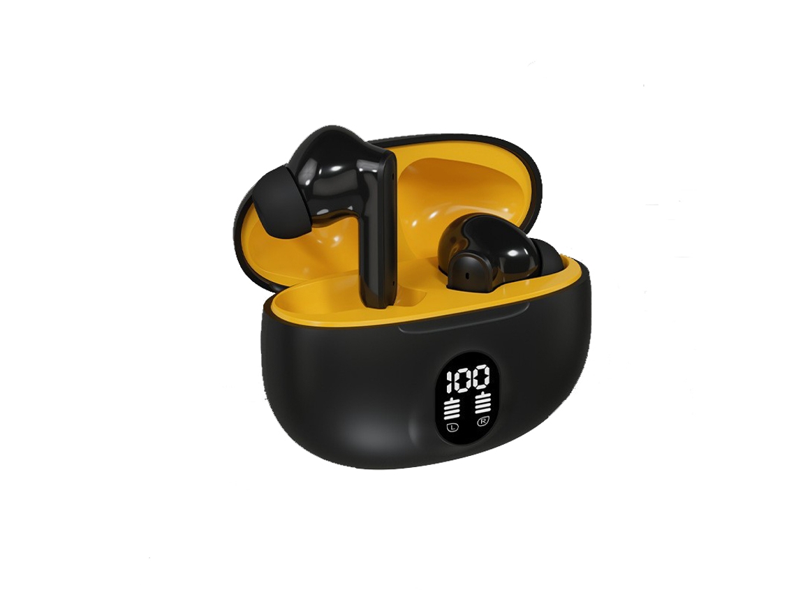 (preto) Fones De Ouvido Intra-auriculares Bluetooth 5.3, Estéreo Com Graves Potentes E Microfone Com Cancelamento De Ruído.