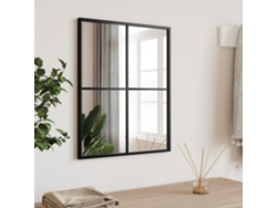 Espejo De Pared Rectangular De Hierro Negro 40x50 Cm