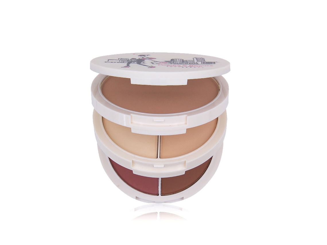 Paleta De Blush 5 Cores - Pó Matte E Glitter Para Maquiagem
