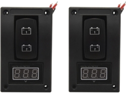 Panel De Prueba De Batería Dual Led De 2 X 12/24 V Con Interruptor Basculante