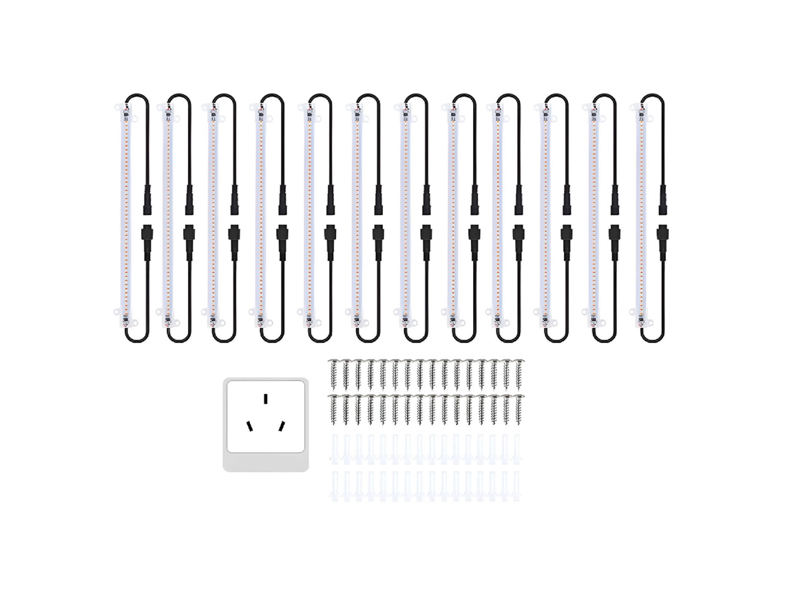 Luces Led De Cultivo Para Plantas De Interior, 30 Cm, Espectro Completo, 2,7 W, Paquete De 12 Unidades.
