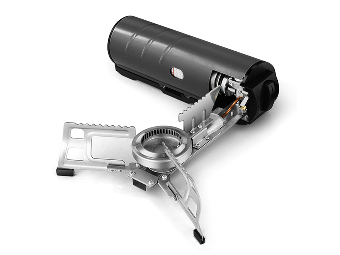 Hornilla De Gas Plegable Portátil Para Camping De 2600 W, Hornilla De Gas Antiadherente Para Exteriores Con Protector De Seguridad.