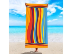 Toalla de playa de microfibra a rayas Yuysan, de alta absorción y secado rápido, 180 x 90 cm, modelo St187, color marrón.