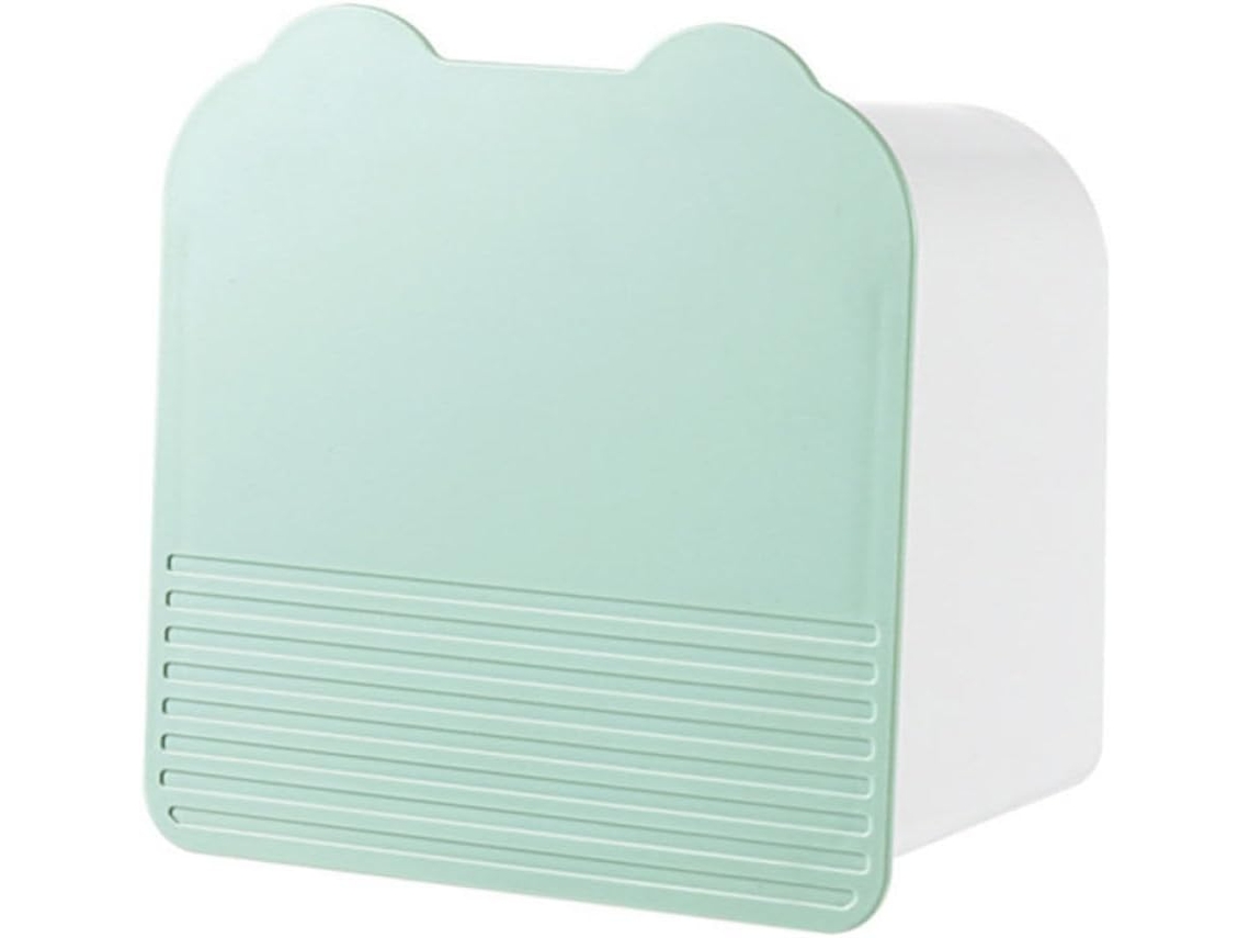 1 Caja De Almacenamiento Transparente Para Montaje En Pared Con Tapa, Compartimentada, De Plástico