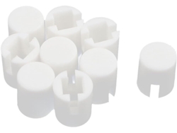 9 Piezas De Tapas Protectoras Redondas Blancas Para Botones Táctiles De 6 Mm X 7.