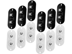 Ruedas Ruedas 16 Piezas Autoadhesivas Mini Poleas Doble