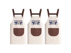3 Piezas De Delantales De Cocina Impermeables En Pvc, Monos Profesionales Resistentes Al Aceite