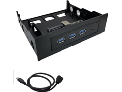 Concentrador Usb Interno Metálico De 4 Puertos Y 6 Gbps Con Usb-c Y Usb 3.0 Para Unidades Ópticas De Ordenador.