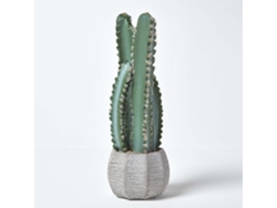 Cactus artificial Echinopsis peruana de Homescapes en maceta decorativa de piedra texturizada, 50 cm de alto