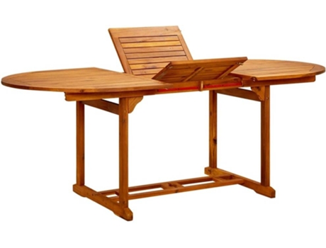 Mesa jardin VIDAXL Marrón Madera (200x100x75 cm)